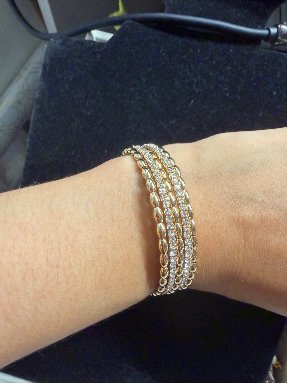 Multi-Row Crystal Stretch Bracelet - Women's Jewelry